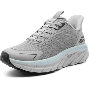 Women's Gray Blue Walking Shoes Comfort Breathable Non-Slip Gym Training Sneaker